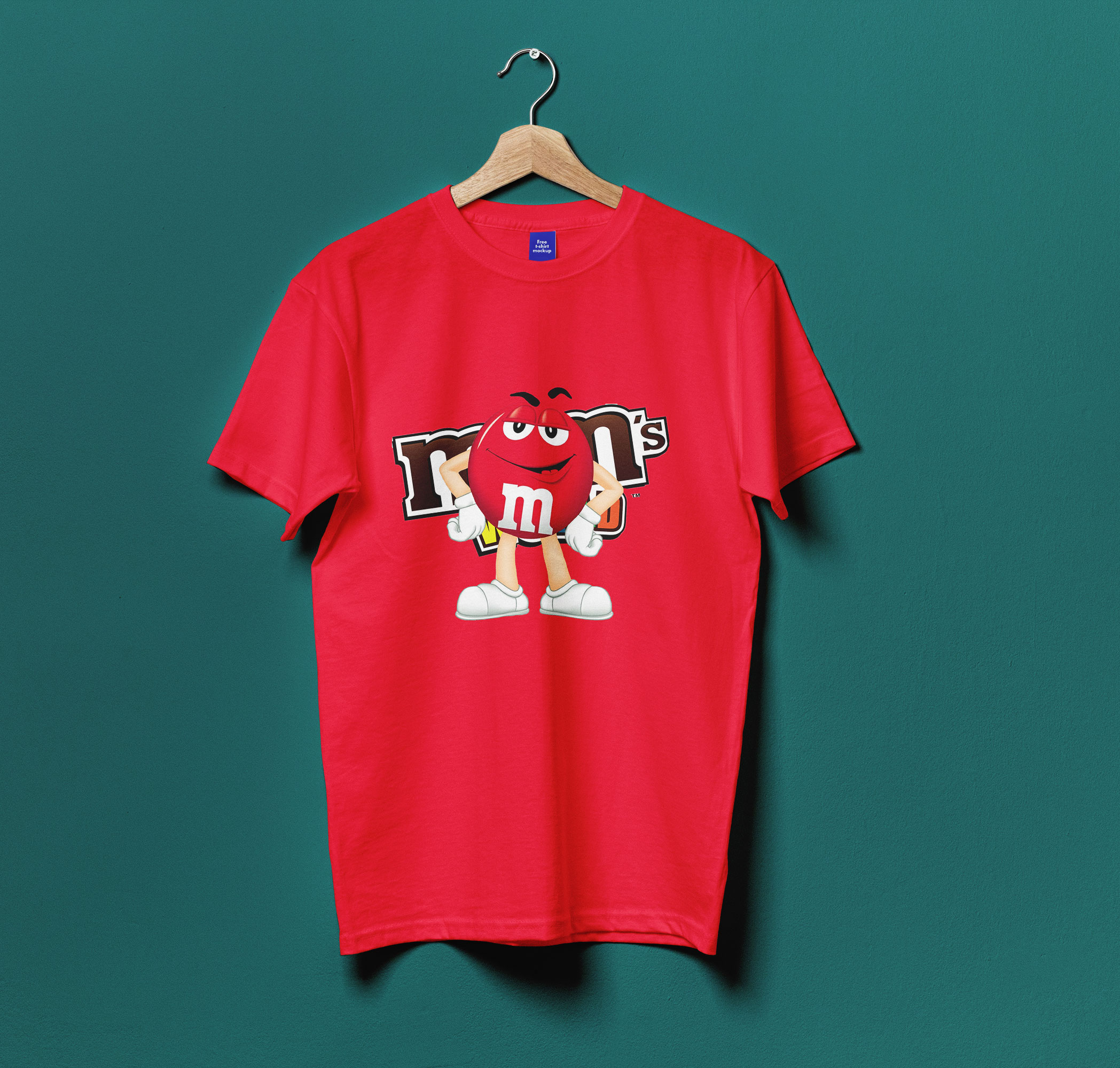 تیشرت m&m کاراکتر قرمز